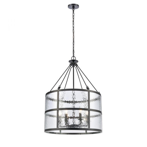 Elk Solace 24 Inch Wide 6 Light Pendant in Matte Black Model: 82078/6