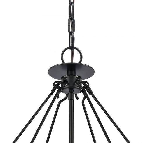 Elk Solace 24 Inch Wide 6 Light Pendant in Matte Black Model: 82078/6