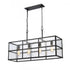 Elk Solace 34 Inch Wide 4 Light Linear Chandelier in Matte Black Model: 82077/4