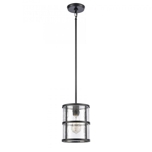 Elk Solace 7 Inch Wide 1 Light Mini Pendant in Matte Black Model: 82074/1
