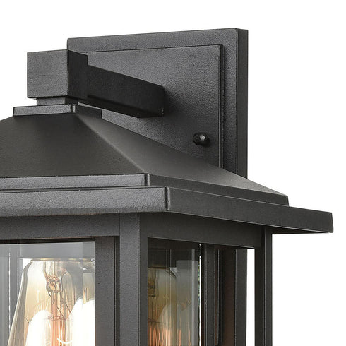 Elk Solitude 1 Light Sconce in Matte Black with Clear Glass Model: 87131/1
