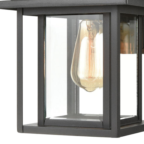 Elk Solitude 1 Light Sconce in Matte Black with Clear Glass Model: 87131/1