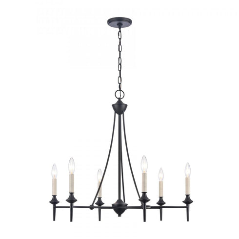 Elk Solomon 28'' Wide 6 Light Chandelier Matte Model: 89697/6
