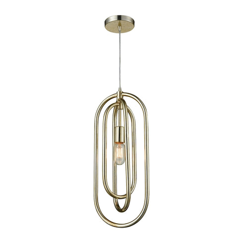 Elk Solstice 1 Light MINI PENDANT in Champagne Silver Finish Model: D3131