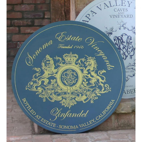 Elk Sonoma Round in Blue Table POLE Model: TABLE006-POLE