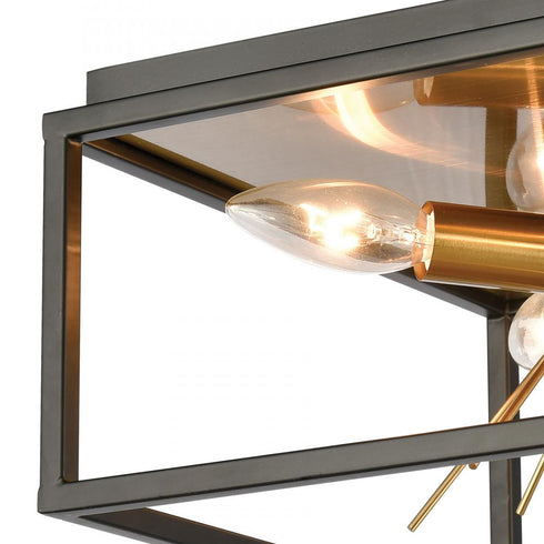 Elk Spark FLUSH MOUNT in Matte Black Finish Model: 46364/4