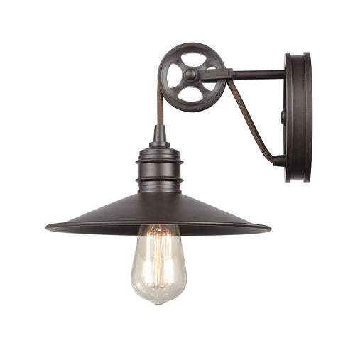 Elk Spindle Wheel VANITY LIGHT in Oil Rubbed Bronze Finish Model: 69084/1