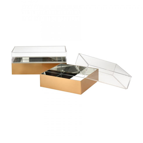 Elk Split Decorative Box Rectangle in Brass Finish Model: H0017-10713