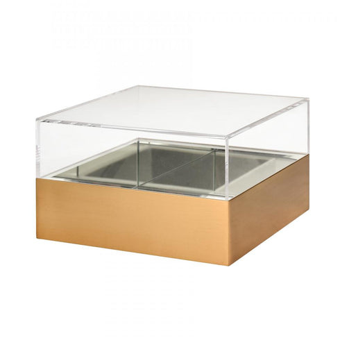 Elk Split Decorative Box Square in Brass Finish Model: H0017-10712