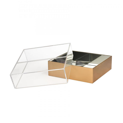 Elk Split Decorative Box Square in Brass Finish Model: H0017-10712