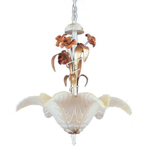 Elk Spring Bouquet 3 Light Pendant in Antique White Finish Model: 63410.