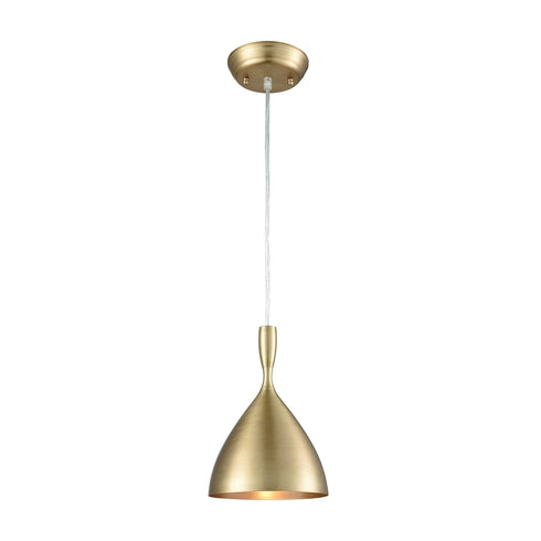 Elk Spun Aluminum MINI PENDANT in French Brass Finish Model: 17092/1FB