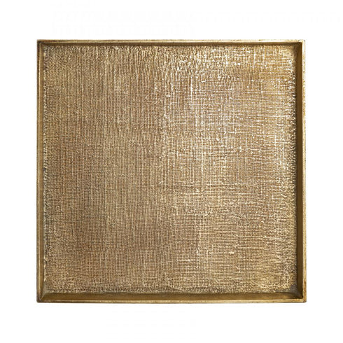 Elk Square Linen Texture Tray Set of 2 Brass in Antique Brass Finish Model: H0807-10664/S2