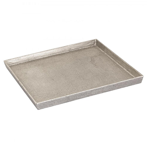 Elk Square Linen Texture Tray Set of 2 Nickel in Antique Nickel Finish Model: H0807-10661/S2