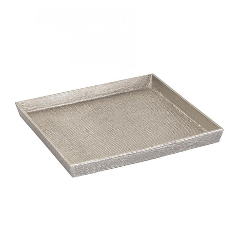 Elk Square Linen Texture Tray Set of 2 Nickel in Antique Nickel Finish Model: H0807-10661/S2