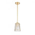 Elk Square To Round 6 Inch Wide 1 Light Mini Pendant in Champagne Gold Model: 82125/1