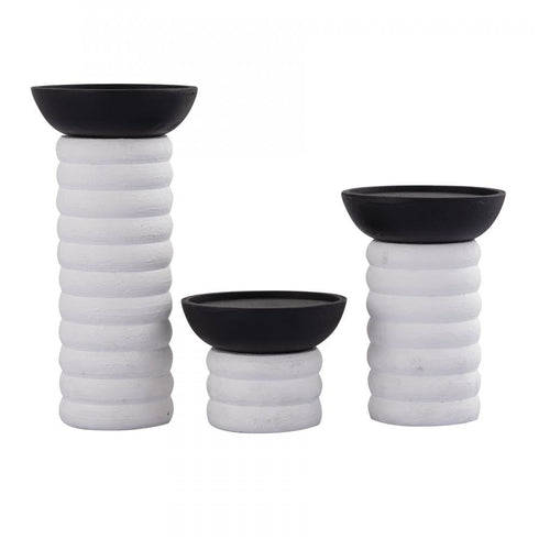 Elk Stack Pillar Holder Set of 3 in Plaster White Finish Model: H0897-10527/S3