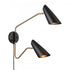 Elk Stanley 22.75 Inch High 2 Light Swingarm Sconce Matte Black Model: 52361/2