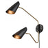 Elk Stanley 22.75 Inch High 2 Light Swingarm Sconce Matte Black Model: 52361/2