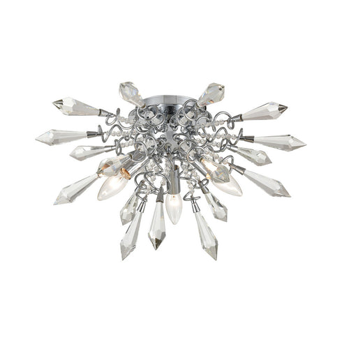 Elk Starbound 3 Light FLUSH MOUNT in Clear Chrome Chrome Finish Model: D4379