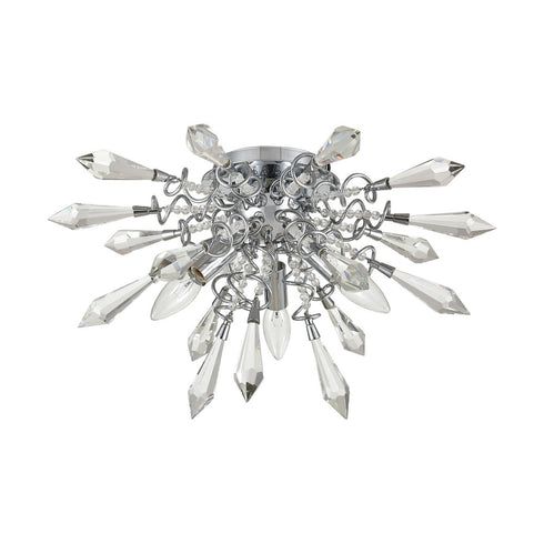 Elk Starbound 3 Light FLUSH MOUNT in Clear Chrome Chrome Finish Model: D4379