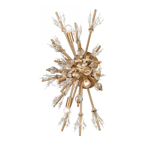 Elk Starburst 26 Inch High 4 Light Sconce in Satin Brass Model: 12763/4