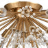 Elk Starburst 26 Inch Wide 8 Light Semi Flush Mount in Satin Brass Model: 12764/8