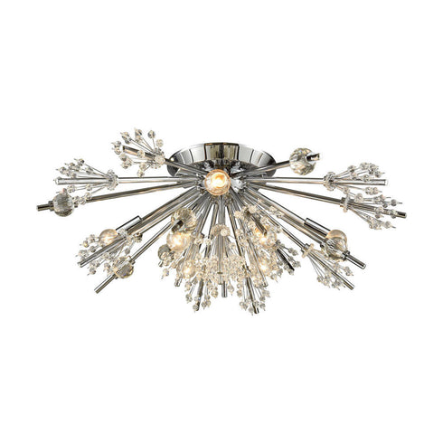 Elk Starburst SEMI FLUSH MOUNT in Polished Chrome Finish Model: 11748/8