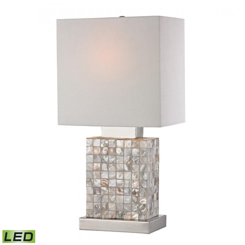 Elk Sterling 17 Inch High 1 Light Table Lamp Chrome Includes LED Bulb in Natural Finish Model: 112-1155-LED