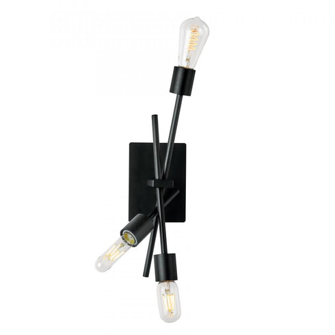 Elk Stick 16.75 Inch High 3 Light Sconce in Matte Black Model: 9750-MB-NG