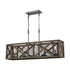 Elk Stockyard ISLAND LIGHT in Weathered Zinc Aged Wood Aged Wood Finish Model: D4445