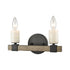 Elk Stone Manor VANITY LIGHT in Matte Black Finish Model: 15467/2