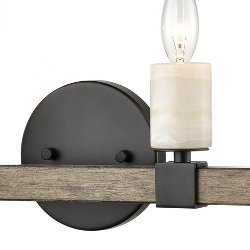 Elk Stone Manor VANITY LIGHT in Matte Black Finish Model: 15469/4