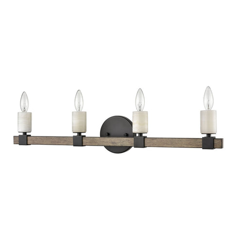 Elk Stone Manor VANITY LIGHT in Matte Black Finish Model: 15469/4