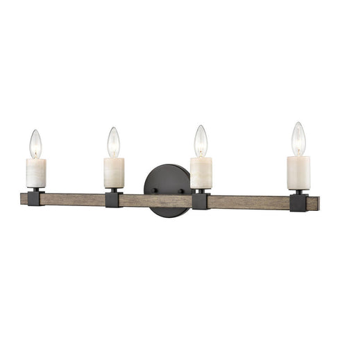 Elk Stone Manor VANITY LIGHT in Matte Black Finish Model: 15469/4