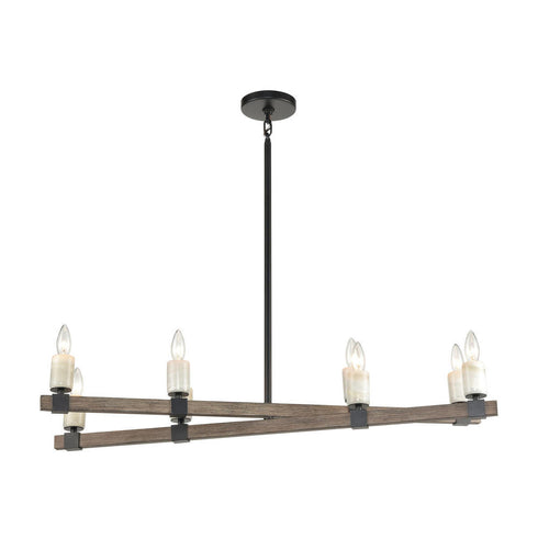 Elk StoneManor ISLAND LIGHT in Black Finish Model: 15463/8
