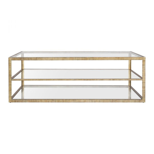 Elk Strie COFFEE TABLE in Gold Finish Model: H0115-7726