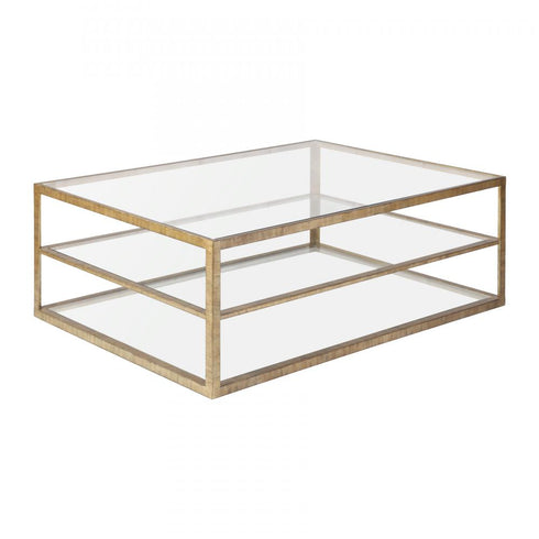 Elk Strie COFFEE TABLE in Gold Finish Model: H0115-7726
