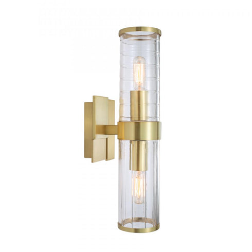 Elk Stripe 15.25 Inch High 2 Light Sconce in Matte Black Model: 8149-MB-CL