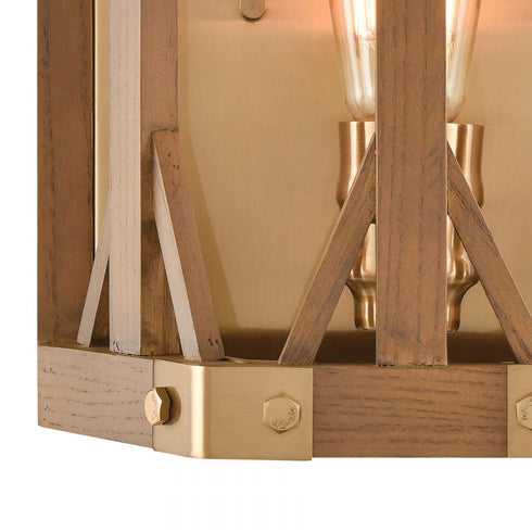 Elk Structure SCONCE in Medium Oak Finish Model: 33330/1