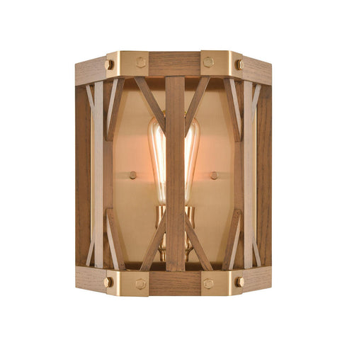 Elk Structure SCONCE in Medium Oak Finish Model: 33330/1