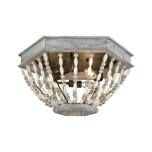 Elk Summerton FLUSH MOUNT in Washed Gray Finish Model: 33191/3