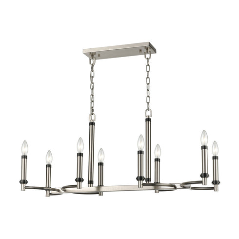 Elk Sunsphere 8 Light CHANDELIER in Satin Nickel Matte Black Matte Black Finish Model: D4341