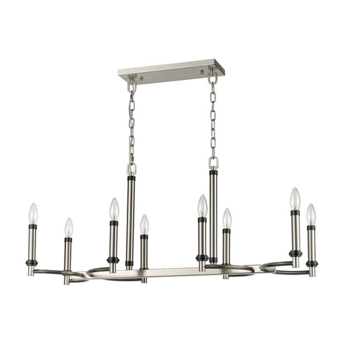 Elk Sunsphere 8 Light CHANDELIER in Satin Nickel Matte Black Matte Black Finish Model: D4341