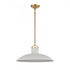 Elk Surf 20 Inch Wide 1 Light Pendant in Textured White Model: 63135/1