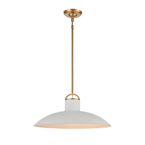 Elk Surf 20 Inch Wide 1 Light Pendant in Textured White Model: 63135/1