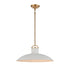 Elk Surf 20 Inch Wide 1 Light Pendant in Textured White Model: 63135/1