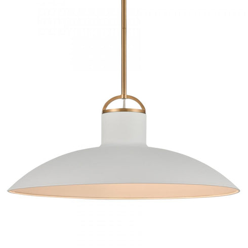 Elk Surf 20 Inch Wide 1 Light Pendant in Textured White Model: 63135/1