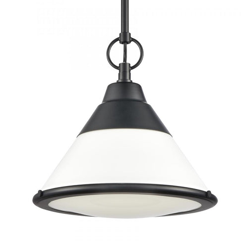 Elk Sven 12 Inch Wide 1 Light Pendant in Matte Black Model: 81435/1