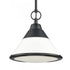Elk Sven 12 Inch Wide 1 Light Pendant in Matte Black Model: 81435/1